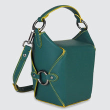 Load image into Gallery viewer, Jeff Wan Crossbody Womens Lunch Box 11 Green Leather Top Handle Mini Bag
