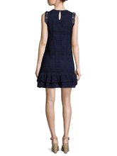 Load image into Gallery viewer, Joie Women&#39;s Lindell Shift Dress,, Sleeveless Cotton Lace Ruffle Blue - Large