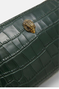 Kurt Geiger Women’s Shoreditch Small Croc Embossed Leather Shoulder Bag, Green