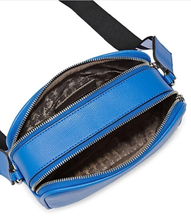 Load image into Gallery viewer, Karl Lagerfeld Crossbody Womens Blue Camera Bag Maybelle Double Zip Vegan