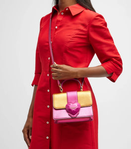 Kate Spade Crossbody Bijou Metallic Pink Womens Mini Top-handle Bag