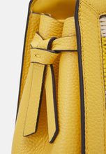 Load image into Gallery viewer, Kate Spade Crossbody Womens Yellow Mini Knott Leather Straw Stripe Satchel