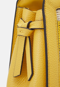 Kate Spade Crossbody Womens Yellow Mini Knott Leather Straw Stripe Satchel