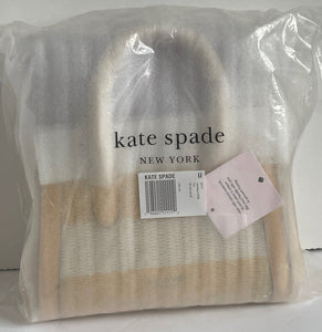 Kate Spade Crossbody Womens Yellow Mini Knott Leather Straw Stripe Satchel