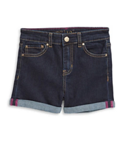 Load image into Gallery viewer, Kate Spade Denim Jean Shorts with Rolled Cuffs. Indigo Blue Stretch Zip  Girl 5Year