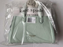 Load image into Gallery viewer, Kate Spade Women’s Knott Medium Satchel Pebbled Leather Blue Crossbody Bag