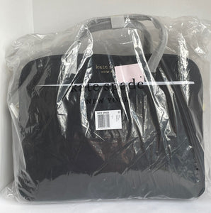 Kate Spade Womens Sam Large Nylon 15in laptop Black Commuter Shoulder Bag