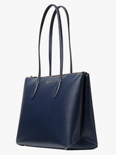 Load image into Gallery viewer, Kate Spade Tote Womens Large Blue All day Laptop Work Zip-Top Leather Bag
