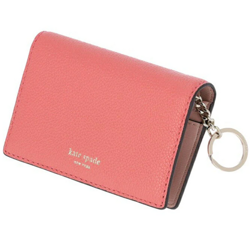 Kate Spade Wallet Womens Small Pink Bifold Leather Margaux with Key Ring