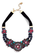 Load image into Gallery viewer, Kate Spade Victorian Style Vintage Leather Crystal/Pearl Statement Necklace