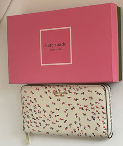 Kate Spade Women’s Spencer Meadow Zip-Around Large Floral Continental Wallet