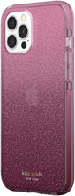 Load image into Gallery viewer, Kate Spade iPhone 12 &amp; 12PRO Case Purple Ombre Glitter Hardshell Bumper