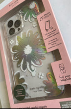 Load image into Gallery viewer, Kate Spade iPhone 12 or 13 PROMAX Case White Daisy Clear Hardshell Bumper