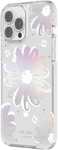 Load image into Gallery viewer, Kate Spade iPhone 12 or 13 PROMAX Case White Daisy Clear Bumper Hardshell