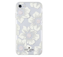 Load image into Gallery viewer, Kate Spade iPhone 8/7/6S/6 Case White Hollyhock Flower Protective Hard Shell