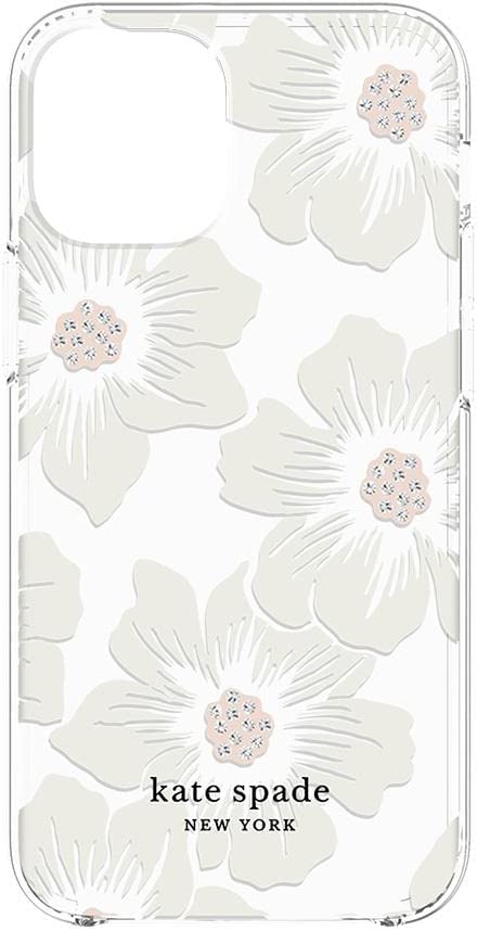 Kate Spade iPhone 12/12 Pro Case Magsafe Hollyhock Flower Protective Hard Shell 6.1