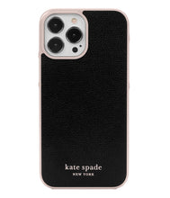 Load image into Gallery viewer, Kate spade iPhone 13 Pro Max Black Wrap Faux Leather Protective Bumper, 6.7in