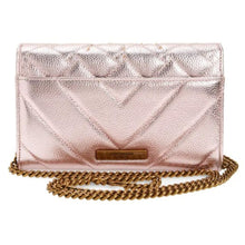 Load image into Gallery viewer, Kurt Geiger Clutch Womens Pink Kensington Eye Quilted Leather Wallet on a Chain
