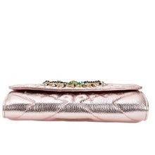 Load image into Gallery viewer, Kurt Geiger Clutch Womens Pink Kensington Eye Quilted Leather Wallet on a Chain