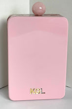 Load image into Gallery viewer, Kurt Geiger Clutch Womens Pink Shoulder Bag Perfume Kiss Lock Glitter Acrylic
