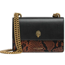 Load image into Gallery viewer, Kurt Geiger Crossbody Womens Black Small Shoreditch Leather Snake Embossed