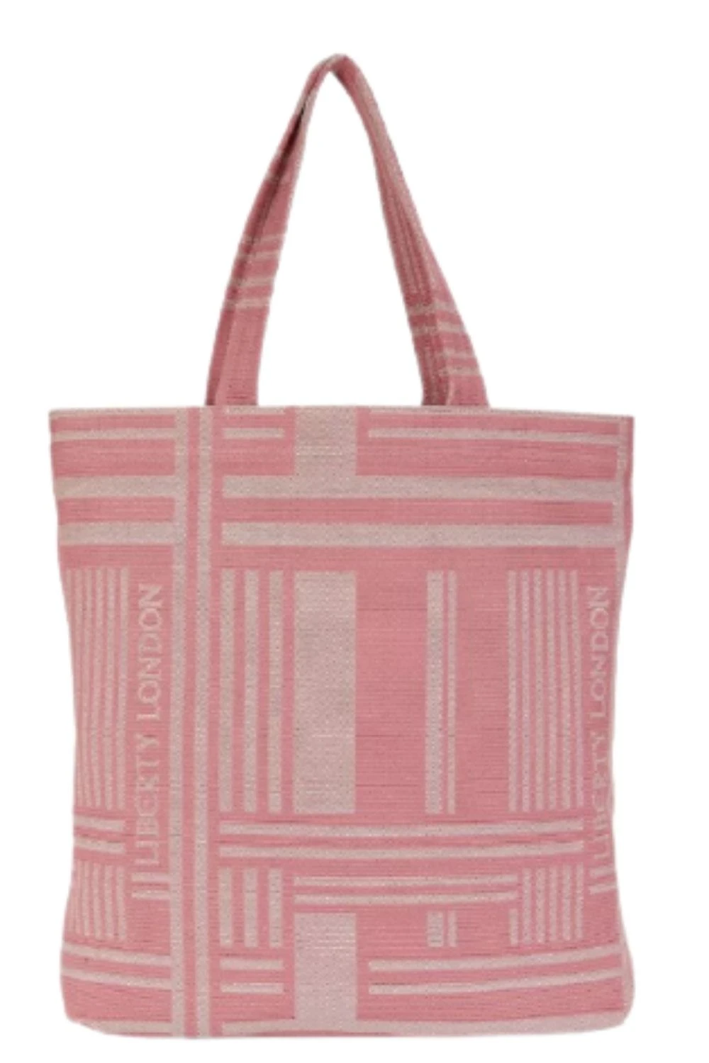 Liberty London Tote Womens Large Pink Shoulder Bag Canvas Jacquard Book Bag