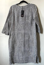Load image into Gallery viewer, Olsen Women&#39;s V-Neck Three Quarter Sleeve Animal Print Linen Shift Dress, 12