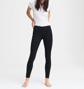 Rag Bone Jeans Womens 28 Black Skinny Cate Mid-Rise Stretch Slim