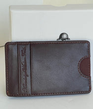 Load image into Gallery viewer, Robert Graham Men&#39;s RFID Haussman Card Case Slim Leather Brown Wallet, Boxed
