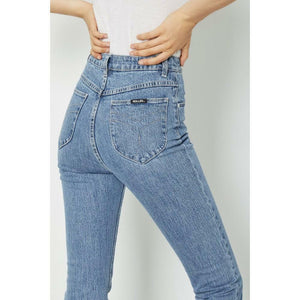 Rolla’s Women’s East Coast Ankle High Rise Stretch Skinny Jeans, Bondi Blue - 29