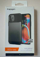 Load image into Gallery viewer, Spigen iPhone 12 PRO MAX Case Slim Armor Back Cover Kickstand, Gun Metal 6.7in