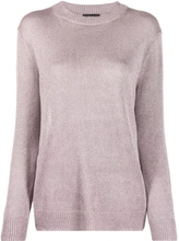 Load image into Gallery viewer, Theory Sweater Womens Large Pink Crewneck Linen Blend Relaxed Layering Top