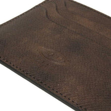 Load image into Gallery viewer, Tods Wallet Mens Brown Card Case Leather Monogrammed Logo Burnished Slim