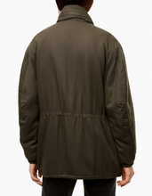 Load image into Gallery viewer, Aritzia Women's Oversized Parka Removable Hood Utility Khaki Winter Jacket - L