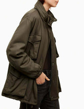 Load image into Gallery viewer, Aritzia Women's Oversized Parka Removable Hood Utility Khaki Winter Jacket - L