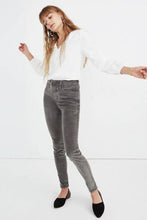 Load image into Gallery viewer, Madewell Women&#39;s 10&quot; High-Rise Corduroy Skinny Stretch Jeans, Grey - Luxe Fashion Finds