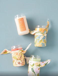 Anthropologie Candle Eden Illume 52 HR Soy Blend Wrapped Glass, 4 Scents