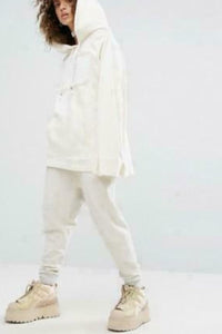 Puma X Fenty Women's Oversized Hoodie Off White Lace Tunic Sweatshirt  - M