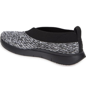 Fitflop Womens Artknit Ballerina Flex Cushion Casual Gray Black Shoes, 5 (36) - NIB - Luxe Fashion Finds