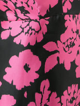 Load image into Gallery viewer, MILLY Women&#39;s  V-Neck Sleeveless Pink Floral Short Black Cocktail Dress - 10 - Luxe Fashion Finds