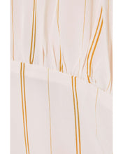 Load image into Gallery viewer, Joie Women’s Gabisa Pinstripe Blouson Asymmetric Hem Off White Dress - 6