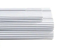 Load image into Gallery viewer, Glucksteinhome 4-Piece Gray Stripe White Cotton Sheet Set, Oeko-Tek, Queen
