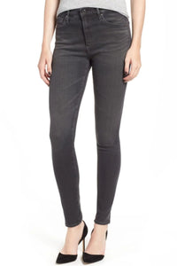 AG Jeans Womens Gray Skinny Farrah High Waist Comfort Stretch