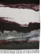 Load image into Gallery viewer, Fraas Throw Blanket Black Woven 60 x 70 Oeko-Tex Watercolor Cashmink Fringed