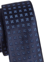 Load image into Gallery viewer, Haight Ashbury Men’s Silk Modern Floral Classic Skinny Tie, Blue - Luxe Fashion Finds
