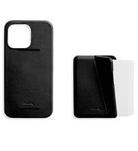 Load image into Gallery viewer, Bellroy iPhone 13 Black Leather MagSafe Mod Case &amp; Wallet Kickstand 2-Piece Set