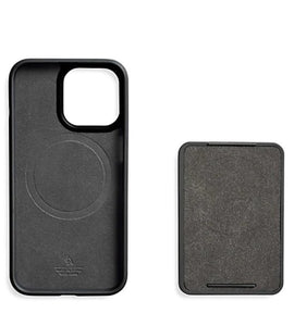 Bellroy iPhone 13 Black Leather MagSafe Mod Case & Wallet Kickstand 2-Piece Set