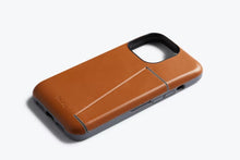 Load image into Gallery viewer, Bellroy iPhone 13 Pro Brown Leather 3-Card Wallet Protective Case Kickstand