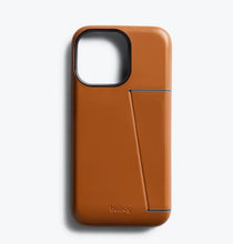 Load image into Gallery viewer, Bellroy iPhone 13 Pro Brown Leather 3-Card Wallet Protective Case Kickstand