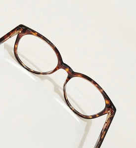 Kate Spade Women's Kaylin Cat Eye Round Tortoise Shell Reading Glasses, +1.50